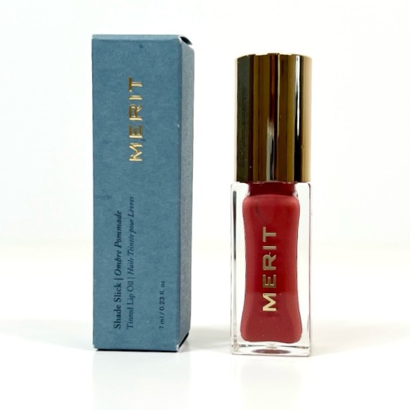 NEW Merit Shade Slick Tinted Lip Oil In Pink Beet NIB - Picture 1 of 3